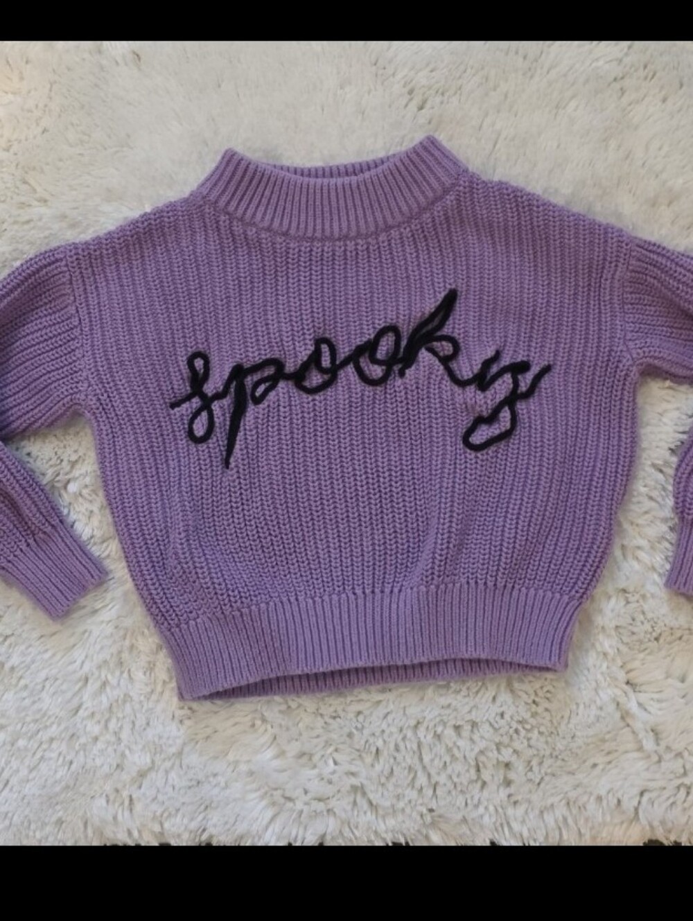 Old Navy Purple Chunky 4t Halloween 'Spooky' Sweater Witch